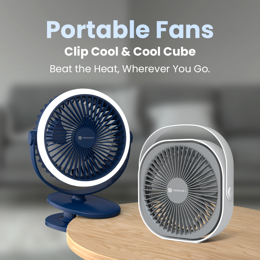 Portronics Clip Cool and Cool Cube Portable Fans