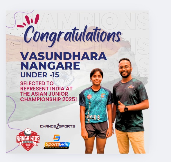 Vasundhara nangare with Coach Abhinav sinha